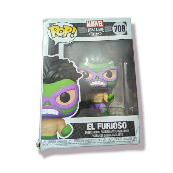Marvel Luchadores Lucha Libre Hulk El Furioso Funko Pop! Vinyl Figure #708 - Picture 1 of 4